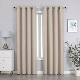 [715-BO-LINEN1 CHBC27781] Classy Homes Blackout Curtains 52In.x90In.