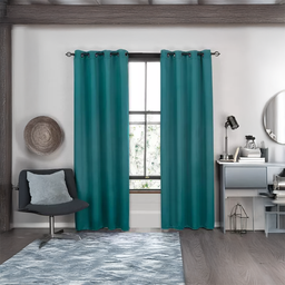 [715-BO-TURQ CHBC27785] Classy Homes Blackout Curtains 52In.x90In.