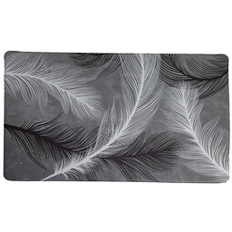 [D024 / 700-N24-00284 CHFM27483] Classy Homes Foam Mat, Grey Feathers 18x30 in.