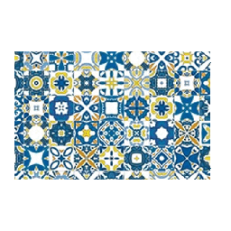 [D030 / 700-N24-00290 CHFM27489] Classy Homes Foam Mat, Multi-Colour Mosaic 18x30 in.