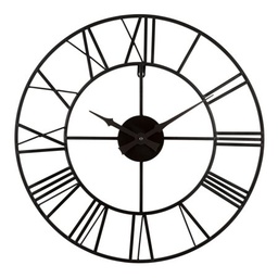 [404-3451] La Crosse Metal Tower Quartz Wall Clock 20 In. Black