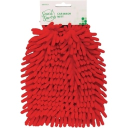 [GA436] Smart Savers Wash Mitt Microfiber Chenille Coral