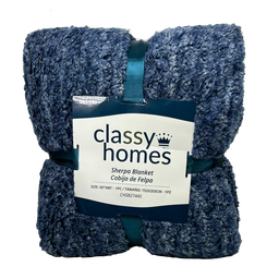 [720-60X80 CHSB27445] Classy Homes Sherpa Blanket 60 x 80 In.