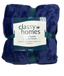 [720-150X200 CHSB27447] Classy Homes Flannel Blanket 59 x 79 In.