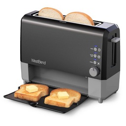 [77224] West Bend QuikServe 2-Slice Toaster with Extra Wide Slots, Black