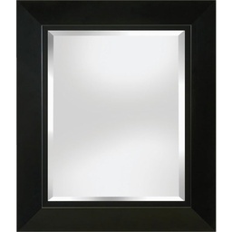 [20-2461] Erias Home Designs Framed Wall Mirror 23.5 In. W x 27.5 In. H Black