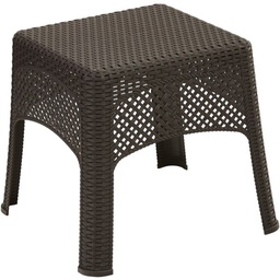 [258359] ****Adams Woven Poly Side Table 18.5 In. Square, Earth Brown