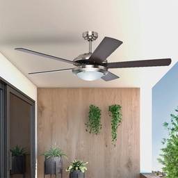 [21764] Hunter Solaris Ceiling Fan 52 In. with Remote, Brushed Nickel