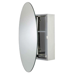 [EBFHW870105] Elle Home Tay Oval Cabinet 16.7 H x 11.8 W x 3.9 D In. | Mirror 25.6 H x 17.7 W