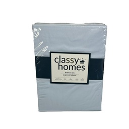 [CHKSSU27511] Classy Homes King 4pc Solid Sheet Set With Horizontal Style