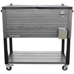 [PS-205-80QT-GY] ****PermaSteel Rustic Wood Grain Cooler 80 Qt., Gray