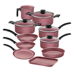 [20297/464] Tramontina Turim 10-piece Cookware Set, Pink