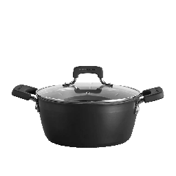 [BS11370] Baker's Secret Casserole w/Lid Forged Aluminum 24x10cm