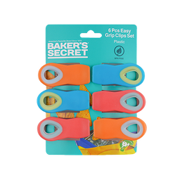 [BS40104] Baker's Secret 6pc Plastic Clip Set 2.8 In. (7.3cm)