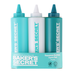 [BS40902] Baker's Secret 3pc Squeeze Bottle Set 6.8 In.