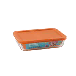 [BS40343] Baker's Secret Rectangle Glass Food Container with Lid 2600ml