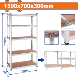 [WTS1A73] Wadfow 5-Tier Adjustable Storage Shelving