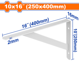 [WZJ2340] Wadfow Heavy Duty Shelf Bracket 10 x 16 In. (25 x 40 cm）