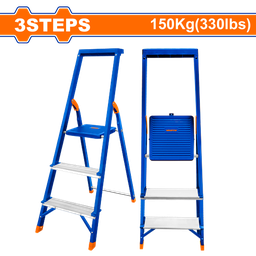 [WLD1H03] Wadfow 3-Step Household Ladder Steel &amp; Aluminium