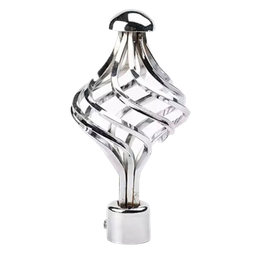 [722-82117-84120SILVER CHCR28497 / 1434254] Classy Homes Curtain Rod 84-120 In., Silver - Plated