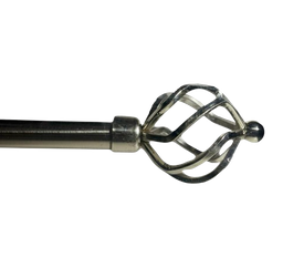 [722-A1012-84120SILVER CHCR28507 / 1434266] Classy Homes Curtain Rod 84-120 In., Silver - Plated