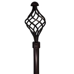 [722-82117-2848BLK-P / CHCR28518 / 1434279] Classy Homes Curtain Rod 28-48 In., Black - Painted