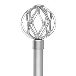 [722-MB2001-2848CHSIL-P CHCR28523 / 1434286] Classy Homes Curtain Rod 28-48 In., Champagne Silver - Painted