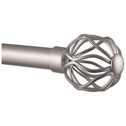[722-MB2001-4884CHSIL-P CHCR28525 / 1434287] Classy Homes Curtain Rod 48-84 In., Champagne Silver - Painted