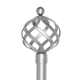 [722-82442-2848CHSIL-P CHCR28539 / 1434302] Classy Homes Curtain Rod 28-48 In., Champagne Silver - Painted