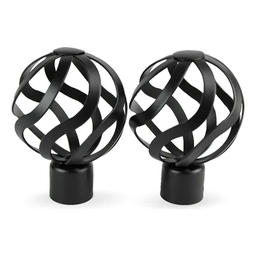 [CHCR28542 / 1434301] Classy Homes Curtain Rod 84-120 In., Black - Painted