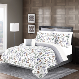 [BCSQ45699] Forrest Lake Holden 11pc Queen Comforter Set, Light Grey