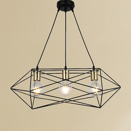 [P8417-3BLACK RHHL29344] Royal Homes Hanging Light 3xE27 60W, 19.2x7.8In. (DxH)