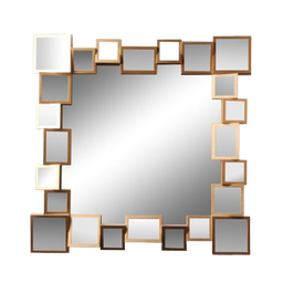 [HHHF-IDFN-13034 CHWM28605] Classy Homes Wall Mirror, 26 x 26 In. - Gold