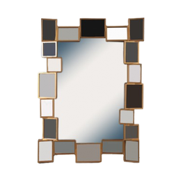 [HHHF-IDFN-13043 CHWM28614] Classy Homes Wall Mirror, 39.6 x 29.3 In. - Gold