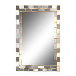 [HHHF-IDFN-13049 CHWM28620] Classy Homes Wall Mirror, 35.4 x 23.6 In. - Gold