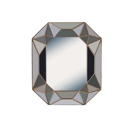 [HHHF-IDFN-13054 CHWM28625] Classy Homes Wall Mirror, 20 x 24 In. - Gold