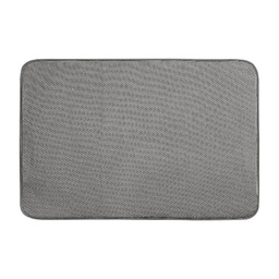 [40232ES] iDesign iDry Kitchen Sink Mat XLarge 24 x 18 In. Solid Pewter/Ivory