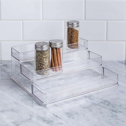 [62130ES / 62130] iDesign Linus Stadium Spice Rack, Clear