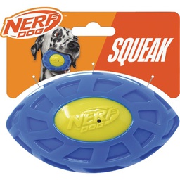 [6026] Nerf Dog TPR EXO Micro Squeak Football 5 In.