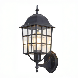 [D00381W-BK / RH9123-1 Wall Lamp] Royal Homes Exterior Wall Lamp 1-Light E27 Black
