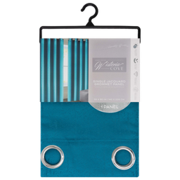[WPSG39739FBC] Stripen Grommet Window Curtain Panel 55 x 90 In. Teal