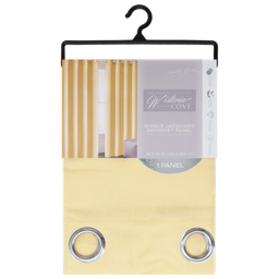 [WPSG39742FBC] Stripen Grommet Window Curtain Panel 55 x 90 In. Yellow