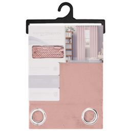 [WPSG47541HBT] Vineland Grommet Window Curtain Panel with Tie Back 55 x 90 In. Blush