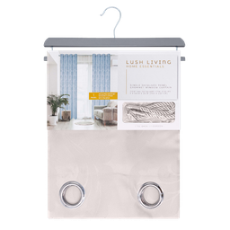 [WPSG47573HAT] Cradenza Grommet Window Curtain Panel with Tie Back 55 x 90 In. Ivory