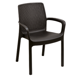[350719/ 016309] ProGarden Regina Stacking Chair, Anthracite