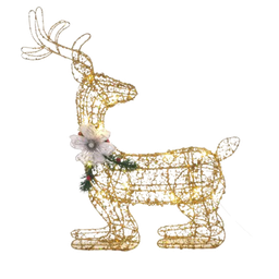 [831-MX2429-2401] Miro Christmas Elk with Lights 52x52x12cm