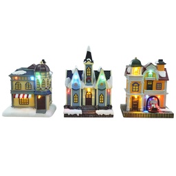 [831-D011-2410] ****Miro Christmas House LED A3 10.5x14.5cm