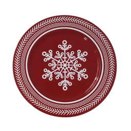 [831-P006-2410] ^Miro Christmas Charger 33x33x1.8cm, Red