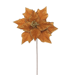[831-AMX006-2416B] ****Miro Christmas Poinsettia 10P 27cm Gold