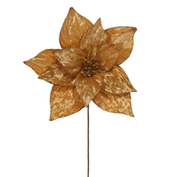 [831-AMX044-24112B] Miro Christmas Poinsettia 11P 30x30cm Gold